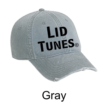 Lid Tunes Distressed Visor Gray Cap